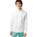 Lacoste Men's Regular Fit Shirts (CH5692001_White 42)