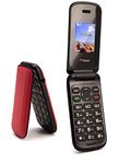 TTsims-Flip TT140 Mobile Phone Camera Bluetooth Cheapest Folding Clamshell Phone (With Mains Charger) (RED)