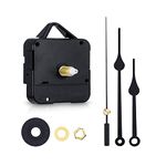 Silent Quartz Clock Mechanism Kit, Shaft Clock Mechanism with Peach-Shaped Hands, Clock Movement Parts Motor Replacement DIY Repair Parts, Shaft Length 13mm, Thread 6mm