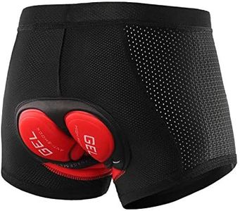 ARSUXEO Men's Cycling Shorts 3D Gel Padded Undershorts Bike Accessories 001C black M