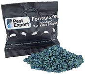 Pest Expert Formula B+ Advanced Rat Bait Killer Poison 800g (8 x 100g) Strongest Single Feed Brodifacoum Fast Acting Control PRIME