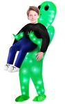 Anroong Inflatable Costume Kids/Teens Inflatable Alien Costume Halloween Blow Up Alien Costumes with LED Lights for Kids Boys (Alien-lighted-Teens)