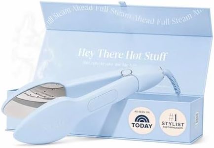 Nori Press Travel Steam Iron - Handheld Iron With Optional Steam Feature - No Ironing Board Required - Easy to Use w/ 6 Fabric Settings - Removes Wrinkles - User Manual Included -Blue