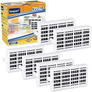KEEPOW W10311524 Refrigerator Air Filter Replacement for Whirlpool, W10311524, AIR1, Maytag, Kitchenaid, Jenn-Air, FreshFlow Air Filter with Activated Carbon Filter, 6 Pack