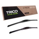 Trico Silicone Ceramic Automotive Replacement Windshield Wiper Blade, Ceramic Coated Silicone Super Premium All Weather includes 22 inch & 21 inch Beam blades (90-2221)