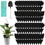 WD&CD 48PCS Fly Sticky Traps with Hanging Wire And Small Shovel, Black Sticky Traps Fungus Gnats for Plants Indoor Outdoor White Flies Mosquitos Fungus Gnats Flying Insects