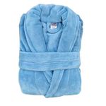 Cotton Bolls Textiles Luxury Plush Microfiber Bath Robe For Women & Men (XL, AQUA) Shawl Collar Style Bathrobe With Long Sleeves Super Soft Highly Absorbent Fabric