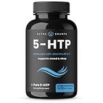 NutraChamps 5-HTP | 120 Vegan Capsules | 100mg Per Capsule | 5HTP Supplement + Co-Factors Vitamin B6 & Vitamin C | Stress Relief, Brain Health, Enhanced Mood & Sleep | Vegan & Non-GMO