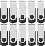 KOOTION 10Pack 8 GB USB Flash Drive Flash Drive Thumb Drive Memory Stick Pen Drive Keychain Design Black