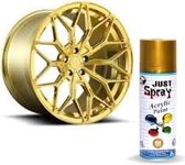 just spray Metallic Gold Glossy Finish fast dry Acrylic Multipurpose Spray Paint | DIY, Quick Drying Good finish for Metal, Wood, art and craft and Walls 400ml pack of 1