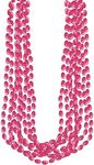 Amscan Metallic Necklace, Pink, 8 Pieces