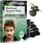 Eveellyn Blackhead Remover Strips, 80 PCS Charcoal Pore Nose Strip Blackhead Remover, Keep Skin Clear and Tighten Pores, Deep Cleansing Blackhead Strip for All Skin Type,For Men and Women