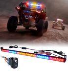 Xprite Upgraded 36" Rear LED Chase Light Bars, All in One w/ Strobe Brake Reverse Turn Signal for Jeep, Yamaha, Can-Am Maverick, ATV, UTV, Side by Side and Off Road Trophy Truck Vehicles, Dune Buggy - RBYYBR