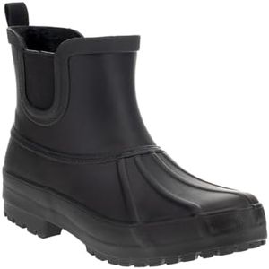 Chooka Women's Waterproof Duck Chelsea Lined Rain Boot, Black, 10