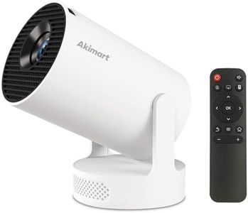 Mini Projector 4K Support with Dual-Band WIFI6 5G Wireless 5.4 Bluetooth Android 11, Soundbase Speaker, Manual Focus, Auto Vertical Keystone 180°Rotatable Portable Proyector for Home Bedroom Outdoor