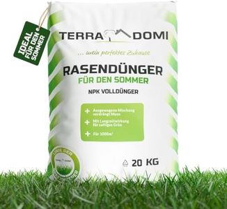 TerraDomi Rasendünger Sommer 20kg NPK 15-15-15 für 1000 m²