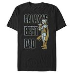 Men's Star Wars: The Mandalorian Father's Day Mando Galaxy's Best Dad T-Shirt - Black - X Large