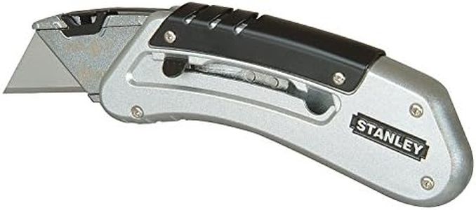 Stanley Quickslide Pocket Knife All-metal with Belt Clip Ref 0-10-810, Silver/ Black