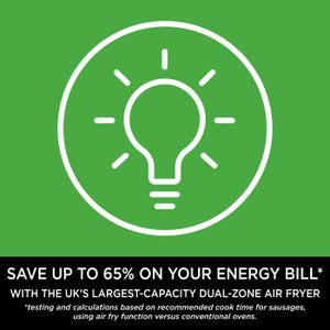 Ninja Foodi MAX Dual Zone AirFryer, 9.5L, 6-in-1, 2 Drawers – Non-Stick, Black