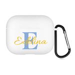 Custom 2-Sides Case for Apple AirPods 3rd Generation, DIY Soft TPU Protective Cover with Your Name & Photo, Personalized Gift Case with Keychain (White)