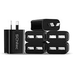 Dual USB Wall Charger 6Pack 5V/2.1A