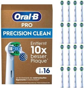 Oral-B Pro Precision Clean Aufsteckbürsten für elektrische Zahnbürste, 16 Stück, Zahnreinigung, X-Borsten, Original Oral-B Zahnbürstenaufsatz, briefkastenfähige Verpackung, Designed in Germany