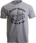Motorboatin Son of a Btch Funny Pontoon Motor Boat Boating Motorboating T-Shirt-(Adult,M) Sport Grey