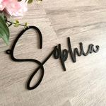 Custom Metal Words - Personalised Laser Cut Names - Script Metal Sign - Baby Name Sign - Metal Wall Art - Home Decor - Wedding Backdrop - Custom Text - Wall Sign Any Cursive Word - Nursery Crib Decor