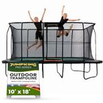 JumpKing Pro-Series 10'x18' Rectangle Trampoline - Outdoor/Indoor Recreational Trampoline - Professional Large Rectangular Trampoline for Kids and Adults with Enclosure Net, Above/In Ground Trampoline