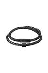 BOSS Jewelry Men's BLENDED Collection Leather Bracelet Black - 1580150M