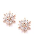 Zaveri Pearls Sparkling Cubic Zirconia & Pearl Stud Earring For Women-ZPFK9463