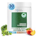 Nova Pharma Greens & Berries - 100% Organic Greens Superfood Powder, Rich Vitamins, Fiber, Omega-3 Fatty Acids, Boosts Immune System, Detoxifies Digestive System - Lactose-Free, GMO-Free - 30 Servings