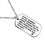 lauhonmin Always Remember You Are Braver/Stronger/Smarter Than You Think Pendant Necklace Family Friend Gift Unisex, 4.6*2.8 cm, ['Stainless Steel', 'Zinc Alloy', 'Crystal']