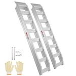 VEVOR Aluminum Ramps, 8810 lbs, Heavy-Duty Ramps with Top Hook Attaching End, Universal Loading Ramp for Motorcycle, Tractor, ATV/UTV, Trucks, Lawn Mower, 72" L x 15" W, 2Pcs