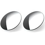 EKIND 2 Pack Blind Spot Mirror, 2" Round Adjustable HD Glass Wide Angle Rear View Mirror Fit For All Universal Vehicles Car (Rimless)