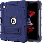 Azzsy Case for iPad 10th Generation 10.9 Inch 2022, [Built-in Pencil Holder] Heavy Duty Shockproof Rugged Protective Case for iPad 10.9 Inch 2022 Release, Navy Blue2