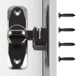 1 Pack Barn Sliding Door Lock, 90° and 180° Installation Heavy Duty Bolt Locks, Flip Door Lock Latch, Screen Door Locks, Wardrobe Door Lock, Suitable for Barn, Garden, Bathroom, Home Security