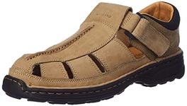 Woodland Men's Khaki Leather Sandal-10 UK (44 EU) (GD 1926115NW)