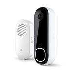 Arlo Video Doorbell 2K + Chime 2 (2nd Gen, Latest Release), Wireless or Wired Option, 2-Way Audio, Night Vision, Head to Toe View, Package Detection, Person & Vehicle Recognition, 1-Month Secure Plan