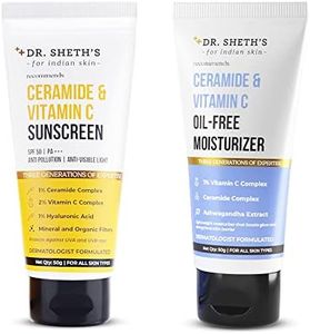 Dr. Sheth's Glow & Protect Duo|Lightweight SPF 50 Sunscreen & Oil-Free Moisturizer Combo|Normal To Combination Skin|For All Skin Types|100G, 2 Count