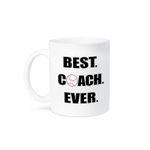 3dRose Mug_210628_1 Baseball Best Coach Ever Ceramic Mug, 11 oz, White