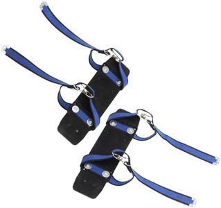 Kcgani Stilt Sole Foot Plate Pedal Replacement Kits for Drywall, Pair of Plastic Drywall Stilts Accessories Fixed Foot Pedal, Universal Heel Plates with Straps for Painting, Plastering, Construction