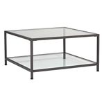 Studio Designs Home Camber Modern Square Coffee Table 30"W, Pewter