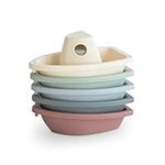 mushie Stackable Bath Boats Toy (Or