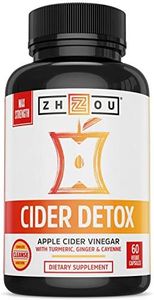 Cider Detox Apple Cider Vinegar Capsules With Ginger, Turmeric & Cayenne, Max Strength Thermogenic Formula for improved Digestion, Detox, & Heart Health