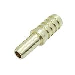 CDQBWKJGFJ 2 Pcs Brass Hose Barb Reducer Fitting,1/2" to 3/8" Barb Hose ID, Reducing Hose Barb Splicer Tubing Hose Adapter/Coupler,for Water/Fuel/Air