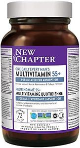 New Chapter Multivitamin for Men 50 Plus - Every Man's One Daily 55+ with Fermented Probiotics + Whole Foods + Astaxanthin + Vitamin D3 + B Vitamins + Organic Non-GMO Ingredients - 72ct