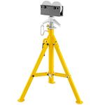 Vevor 0.5-12 inch Adjustable Height 32"-55" 2500Lb Capacity Portable High Pipe Stand with Roller Head Fold A Trailer Jacks : Industrial & Scientific