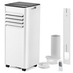 EUHOMY 9000 BTU Portable Air Conditioner | 4-in-1 Air Conditioning Unit (200-300 sq.ft) | Cool/Dehumidify/Ventilate/Sleep | 2-Speed & Energy Efficiency Class A | 300 m³/h Quiet (<50dB) | 24H Timer