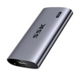 SSK Portable SSD 1TB, up to 2000MB/s External Solid State Drives, USB 3.2 Gen2X2 NVMe SSD External Hard Drive, Ultra Low Power Consumption for iPhone 15/ Macbook/Pro/OTG Phone/Laptops